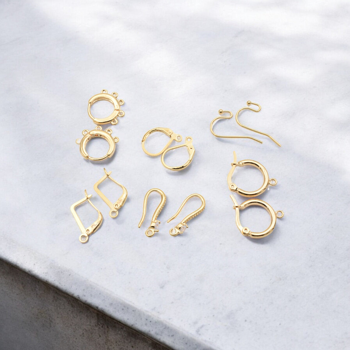 Gold Filled 18k Earring Findings | Hoops & Hooks for Jewelry Making jewelry making supplies - detail image 7