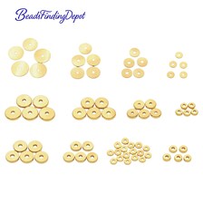 18K Gold Filled Alternative Beads - Rondel Spacer Beads 4mm to 10mm | Tarnish Resistant, Skin Friendly