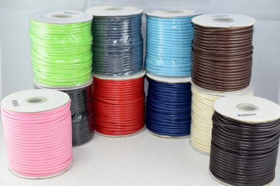Polyester Wax Cotton Thread one color 3mm cord for jewelry or fashion making jewelry making supplies - detail image 3