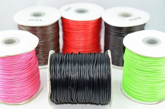 Wax Cotton Thread one color 2mm cord for jewelry or fashion making jewelry making supplies - detail image 2