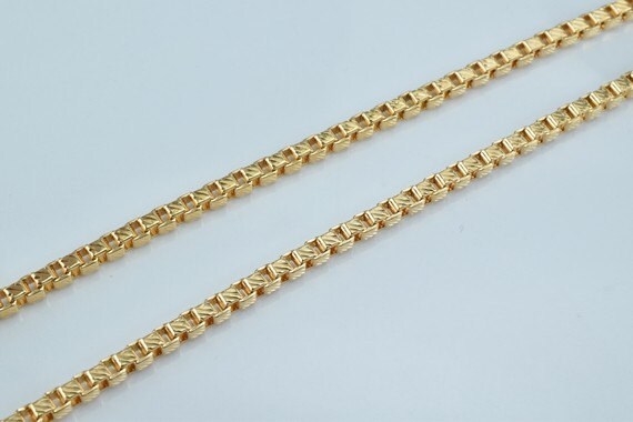 Pinky 18K as Gold Filled* Box Chain 17.5" Inch, 18K as Gold Filled* Chain Finding, For Jewelry Making CG38 jewelry making...