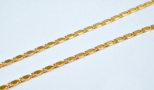 18K as Gold Filled* Chain 16.5" Inch Cg50 jewelry making supplies