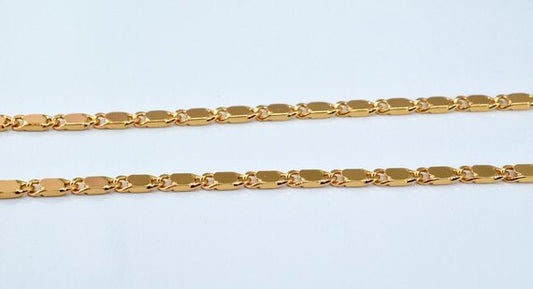 18K as Gold Filled* Chain 16.5" Inch Cg50 jewelry making supplies - detail image 2