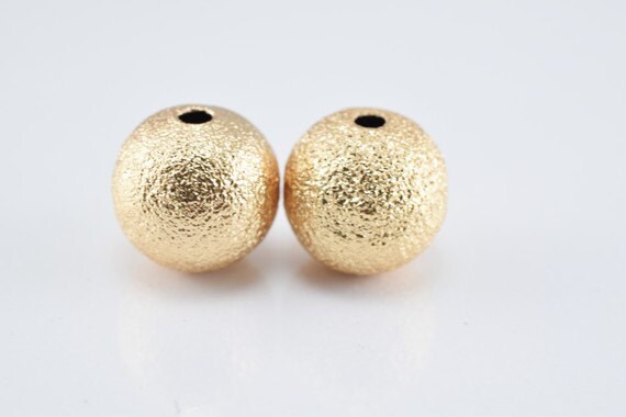 10mm Gold Filled EP Stardust Round Ball Bead Jewelry Supply GF3362 jewelry making supplies - detail image 2