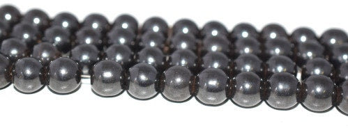 10mm Hematite Gemstone Magnetic Round Stone Beads  (B) natural stone ,healing stone, chakra stones for Jewelry Making. # 0...