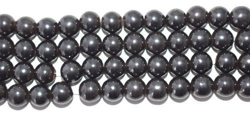 10mm Hematite Gemstone Magnetic Round Stone Beads  (B) natural stone ,healing stone, chakra stones for Jewelry Making. # 0...