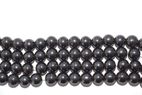 10mm Hematite Gemstone Magnetic Round Stone Beads  (B) natural stone ,healing stone, chakra stones for Jewelry Making. # 0...