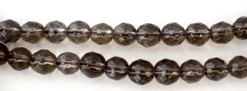 Smoky Quartz Gemstone Faceted Round Beads 8mm natural stone ,healing stone, chakra stones for Jewelry Making. #0227 jewelr...