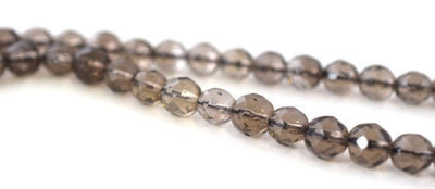 Smoky Quartz Gemstone Faceted Round Beads 8mm natural stone ,healing stone, chakra stones for Jewelry Making. #0227 jewelr...
