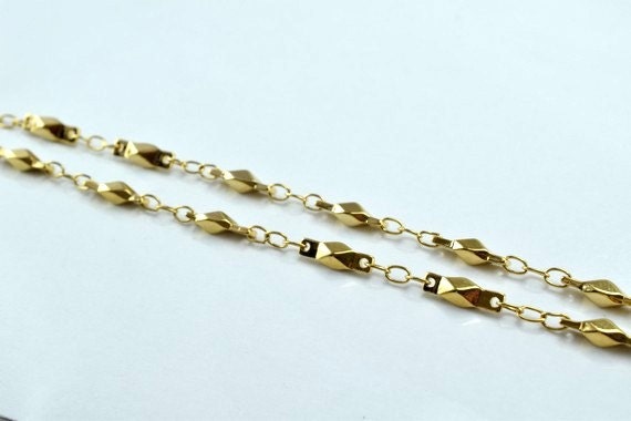 18K as Gold Filled* Chain 17" Inch jewelry making supplies - detail image 5