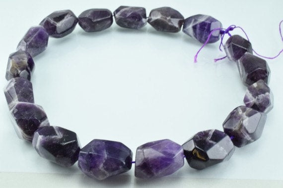 Amethyst Gemstone Beads Mix size Average Size 23x15mm Strands Beads Natural healing stone chakra stones for Jewelry Making...