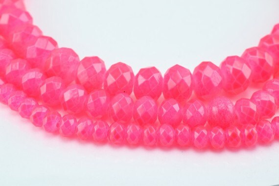 Glass Donut Rondelle Faceted Beads for Jewelry, Decoration, Chandelier 3x4mm, 4x6mm and 6x8mm. 3 Sizes Group 60 PCs each I...