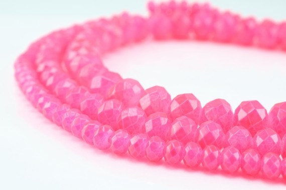 Glass Donut Rondelle Faceted Beads for Jewelry, Decoration, Chandelier 3x4mm, 4x6mm and 6x8mm. 3 Sizes Group 60 PCs each I...