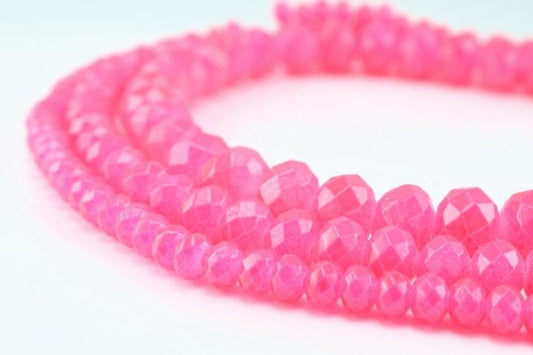 Glass Donut Rondelle Faceted Beads for Jewelry, Decoration, Chandelier 3x4mm, 4x6mm and 6x8mm. 3 Sizes Group 60 PCs each I...