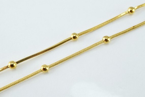 18K as Gold Filled* Chain 17" Inch CG72 jewelry making supplies