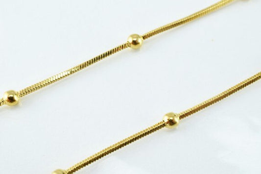 18K as Gold Filled* Chain 17" Inch CG72 jewelry making supplies - detail image 2
