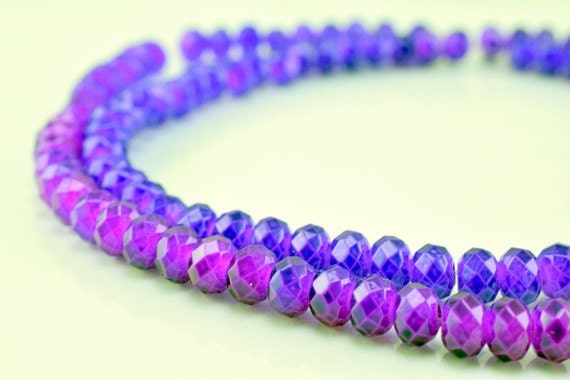 Glass Donut Rondelle Faceted Beads for Jewelry, Decoration, Chandelier 3x4mm  60 PCs each Item#789222042844 jewelry making...