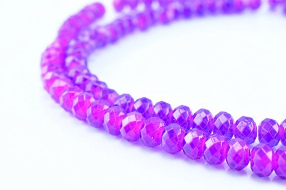 Glass Donut Rondelle Faceted Beads for Jewelry, Decoration, Chandelier 3x4mm  60 PCs each Item#789222042844 jewelry making...