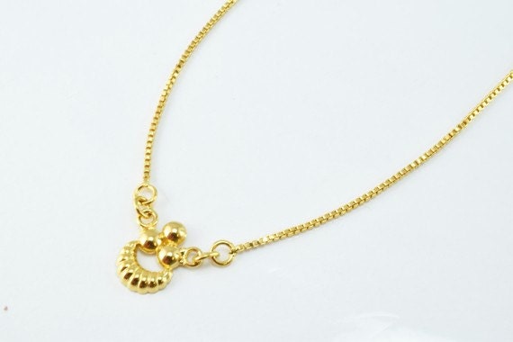 18K as Gold Filled* Chain 17.3" Inch CG145 jewelry making supplies - detail image 2