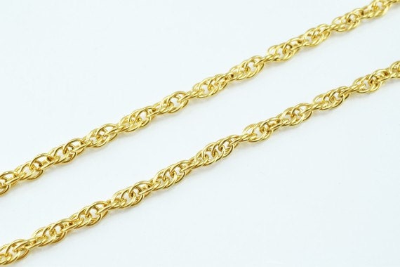 18K as Gold Filled* Chain 17.5" Inch CG159 jewelry making supplies - detail image 4