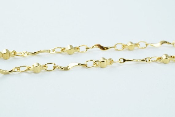 New Gold Plated* tarnish resistant Chain 18K Size 2x2mm for Jewelry Making GFC58 Sold by Foot jewelry making supplies - de...