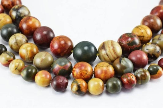 picasso red greek jasper gemstone round beads 4 mm 6 mm 8 mm 10 mm natural stones beads healing stone chakra stones for je...