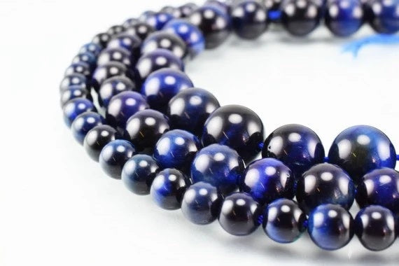 blue tiger eye gemstone round beads 4 mm 6 mm 8 mm 10 mm natural stones beads natural healing stone chakra stones for jewe...
