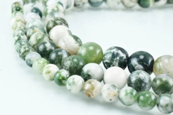 new moss agate gemstone round beads 6 mm 8 mm 10 mm natural stones beads natural healing stone chakra stones for jewelry m...
