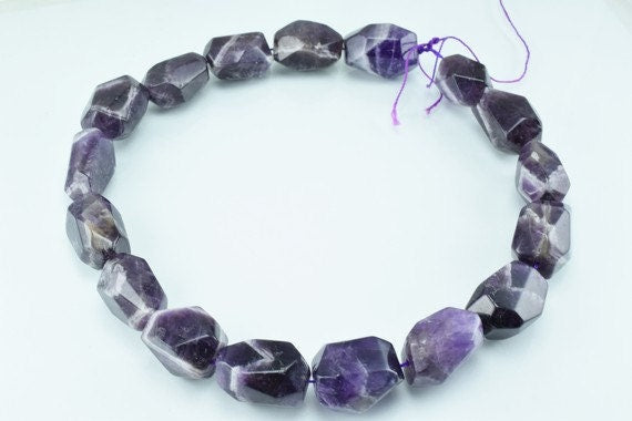 Amethyst Gemstone Beads Mix size Average Size 23x15mm Strands Beads Natural healing stone chakra stones for Jewelry Making...