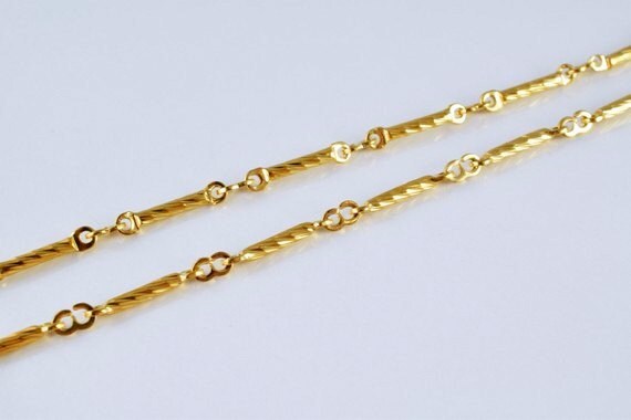 18K as Gold Filled* Chain 17" Inch Cg27 jewelry making supplies - detail image 5