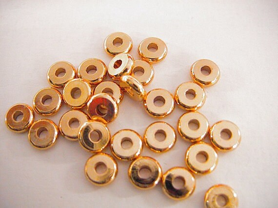 6x2mm as Gold Filled* Roundel Plain Spacer Beads, GF5231 jewelry making supplies - detail image 3