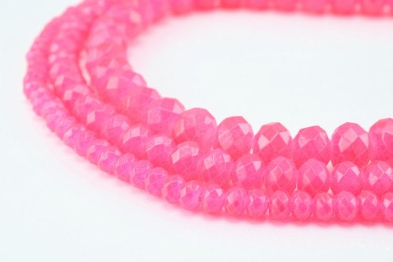 Glass Donut Rondelle Faceted Beads for Jewelry, Decoration, Chandelier 3x4mm, 4x6mm and 6x8mm. 3 Sizes Group 60 PCs each I...