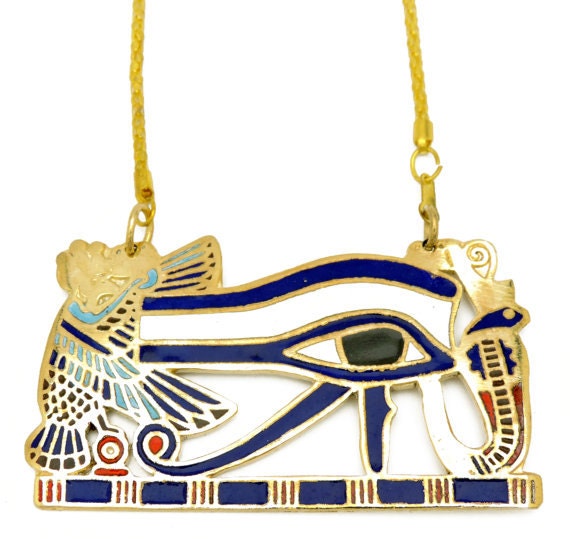 The Eye of Horus is an ancient Egyptian Eye symbol pendant 99x58mm jewelry making supplies - detail image 3