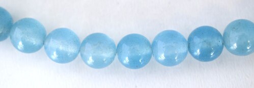 Gemstone agate stone Beads 8mm Light Blue Agate Round Beads Stone round loose birthstone Beads for jewelry 49pcs, 2mm hole...
