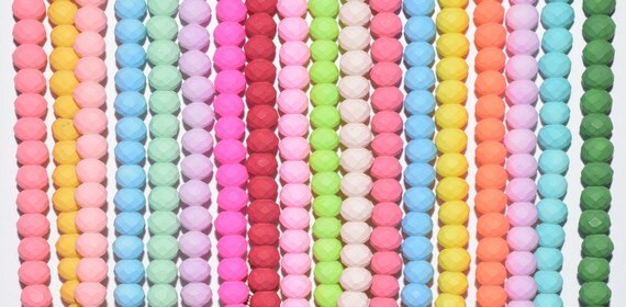 Matte Glass Beads Donuts Roundel Faceted for Jewelry Decoration Chandelier 6x8mm 140 PCs each Strand jewelry making suppli...