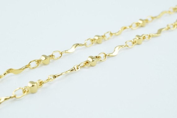 New Gold Plated* tarnish resistant Chain 18K Size 2x2mm for Jewelry Making GFC58 Sold by Foot jewelry making supplies - de...