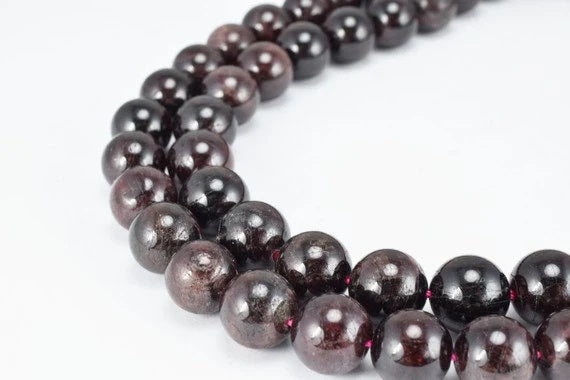 dark garnet gemstone round stone beads b quality size 10 mm 11 mm strand natural healing birthstone loose gemstone for jew...