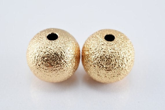 10mm Gold Filled EP Stardust Round Ball Bead Jewelry Supply GF3362 jewelry making supplies - detail image 4