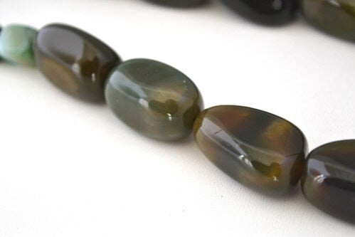 Moss Agate Stone Beads, Sold by 1 strand of 19pcs, Mixed Stone Sizes , 156grams/pk jewelry making supplies - detail image 3