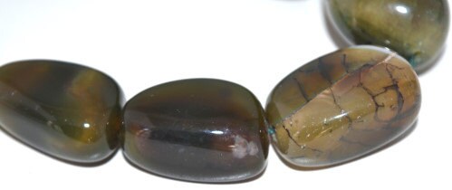 Moss Agate Stone Beads, Sold by 1 strand of 19pcs, Mixed Stone Sizes , 156grams/pk jewelry making supplies - detail image 4