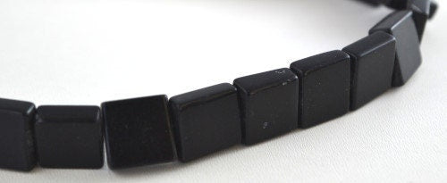 Square Onyx Gemstone Beads 1 strand 20 PCs Size 12mm Hole Size 1mm Natural, healing, chakra, birthstone for Jewelry Making...