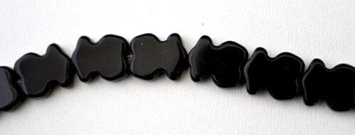 10x11mm Abstract Shaped Onyx Stone Beads, Sold by 1 strand of 33pcs, 1mm hole opening, 24.2grams/pk jewelry making supplie...