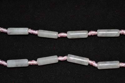 Tubular Rose Quartz Stone Beads, Sold by 1 strand of 21pcs, 5x14mm, 1mm hole opening, 11.2grams/pk jewelry making supplies...