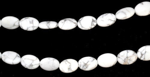Creamy White Malachite Round Gemstones, 11x9mm Round Beads Gemstones Oval Stone Beads jewelry making supplies - detail ima...