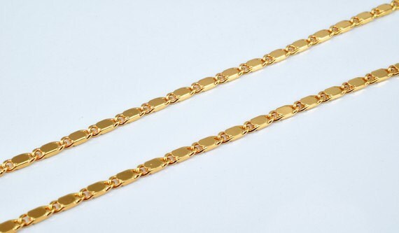 18K as Gold Filled* Chain 16.5" Inch Cg50 jewelry making supplies - detail image 5