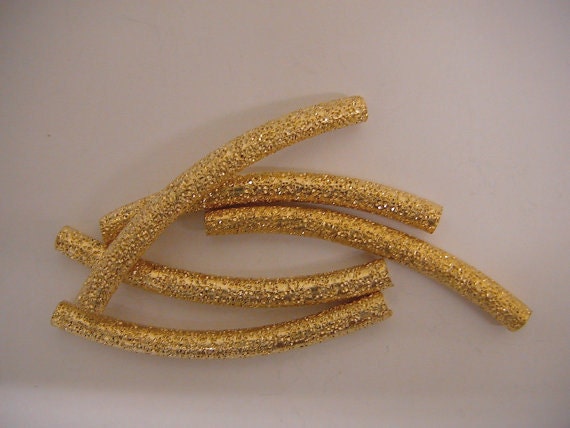 2x35mm as Gold Filled* Stardust Curve tube, GF1342 jewelry making supplies - detail image 3