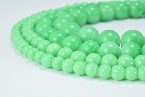 Green Glass Beads Round 6mm/8mm/10mm/12mm Shine Round Beads For Jewelry Making Item#789222045142 jewelry making supplies -...