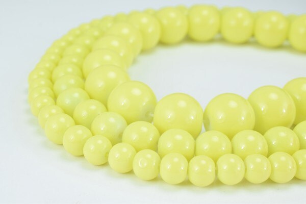 Yellow Green Glass Beads Round 6mm/8mm/12mm Shine Round Beads For Jewelry Making Item#789222045319 jewelry making supplies...