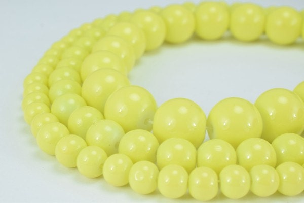 Yellow Green Glass Beads Round 6mm/8mm/12mm Shine Round Beads For Jewelry Making Item#789222045319 jewelry making supplies...