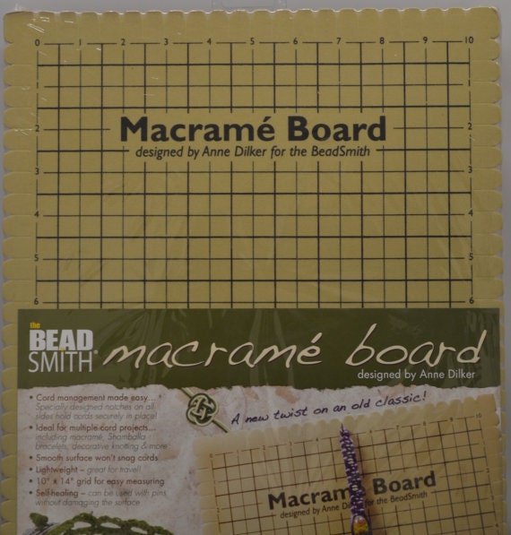 Macrame Beading Board with grid for easy measuring , light weight ideal for traveling. 10X14 Grid for easy measuring jewel...